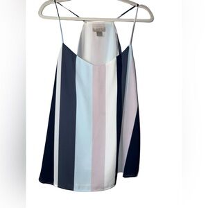 LOFT Blue, White and Pink Camisole Top
